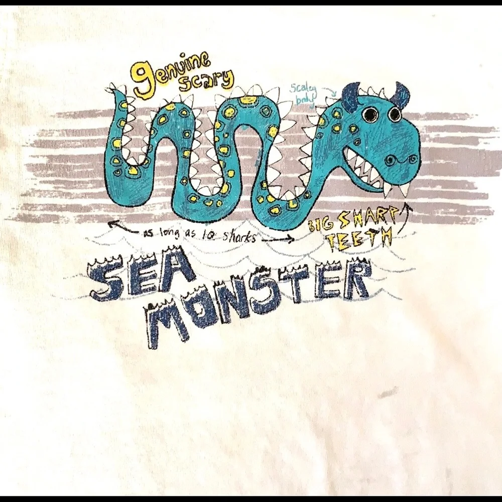 Boys 3T Sea Monster Shirt OshKosh Genuine Kids Short Sleeves Toddler